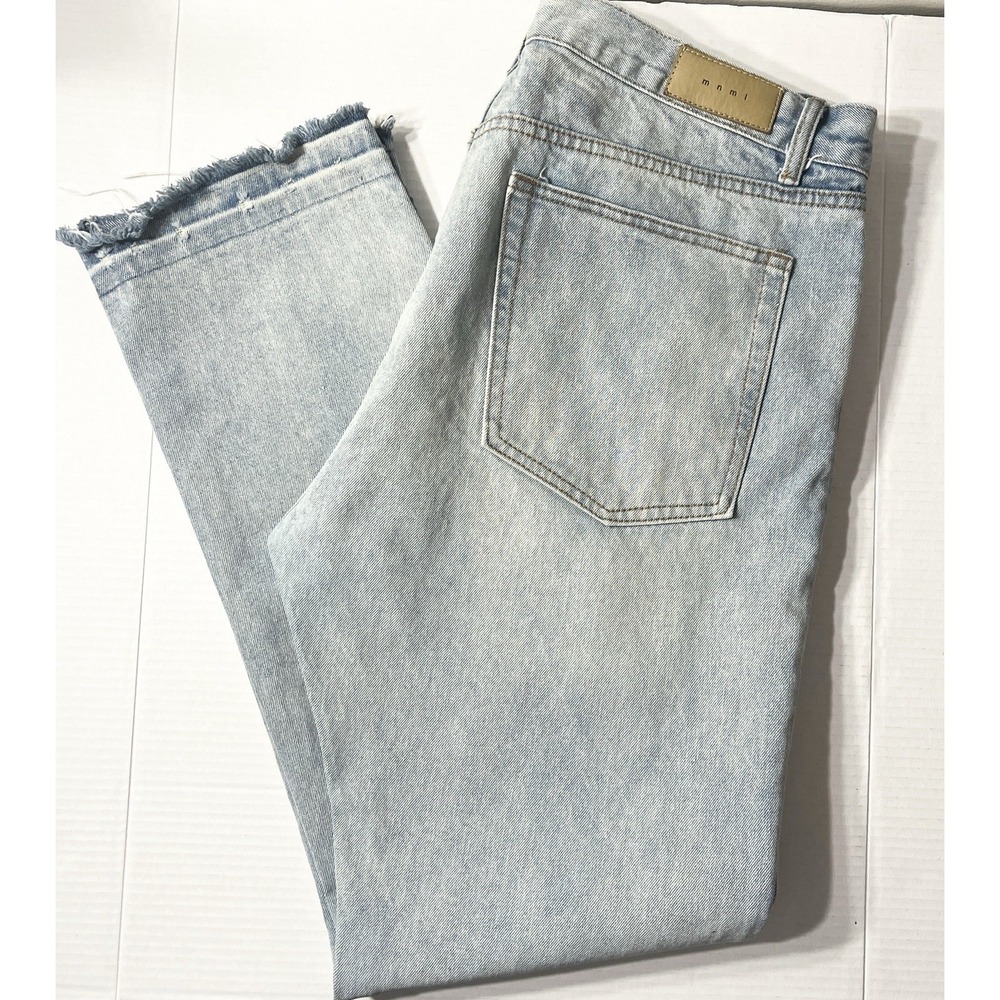 MNML‎ jeans Men's 40 Slim Fit Stonewash Sand Blasted Quiet Luxury Buttonfly